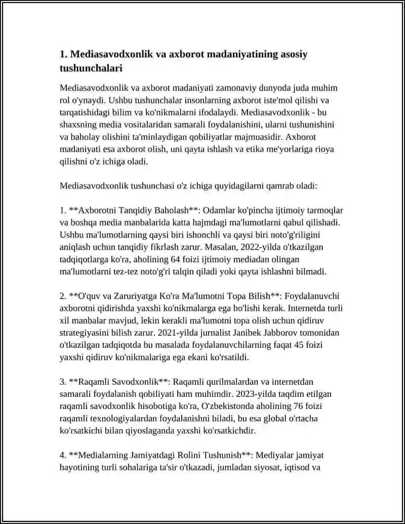 MEDIASAVODXONLIK VA AXBOROT MADANIYATI 3