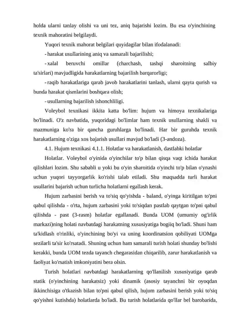O'yin texnikasi 3
