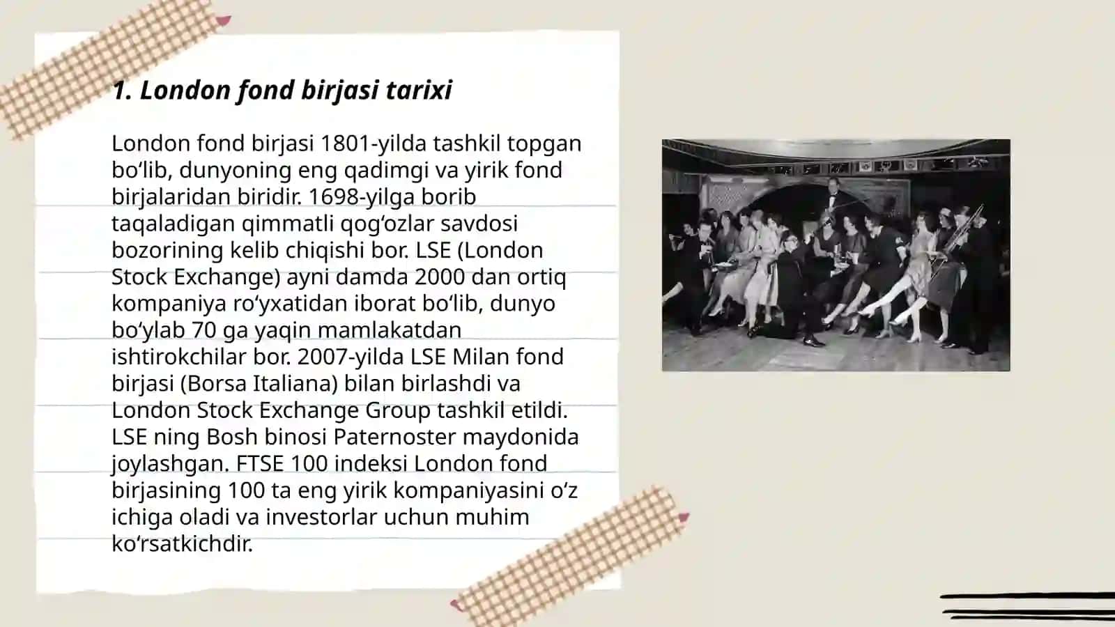 London fond birjasi faoliyati 3