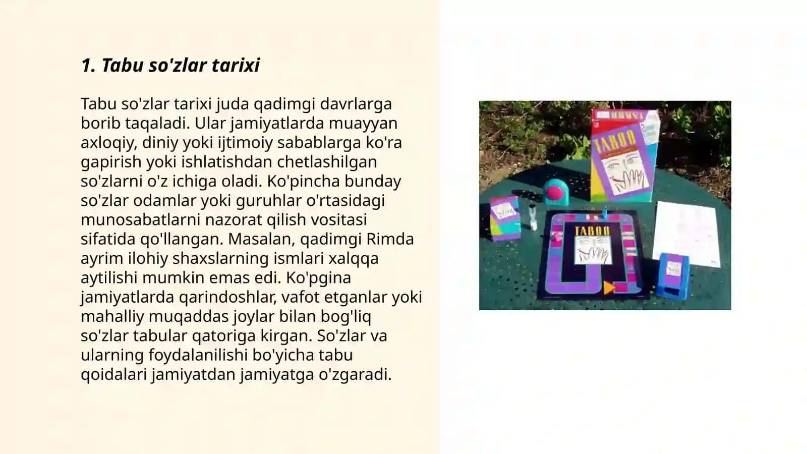 Tabu va avfemizmlar 3