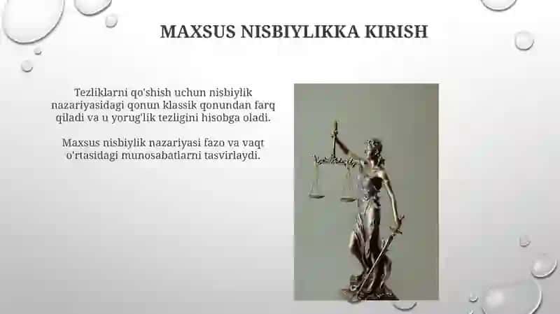 Tezliklarni qoʻshishda relyativistik qonuni 3