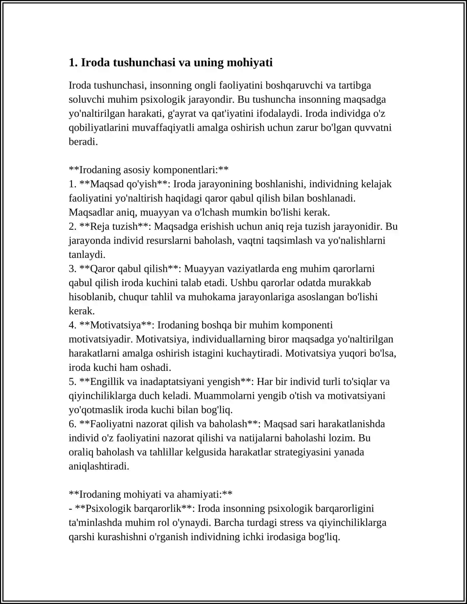 IRODA HAQIDA TUSHUNCHA 3