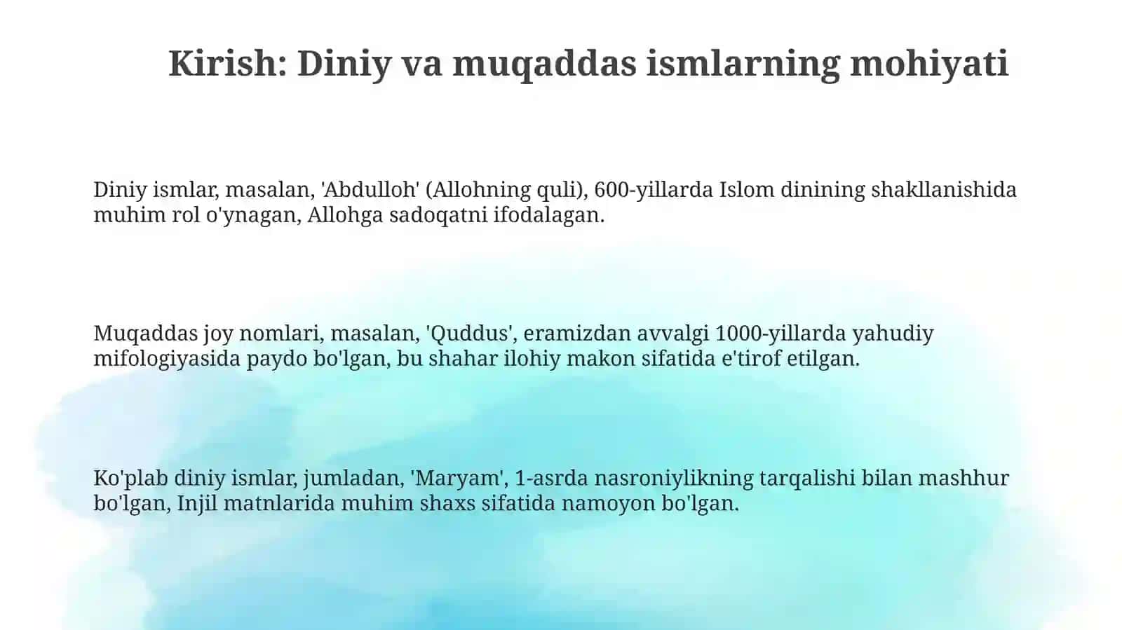 Diniyvamuqaddasnomlarningkelibchiqishi 3
