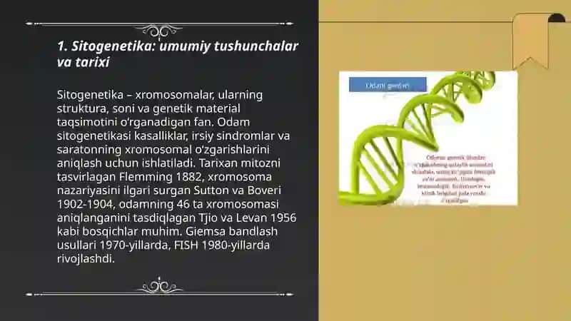 Odamlar genetikasi metodlari: sitogenetik metod 3