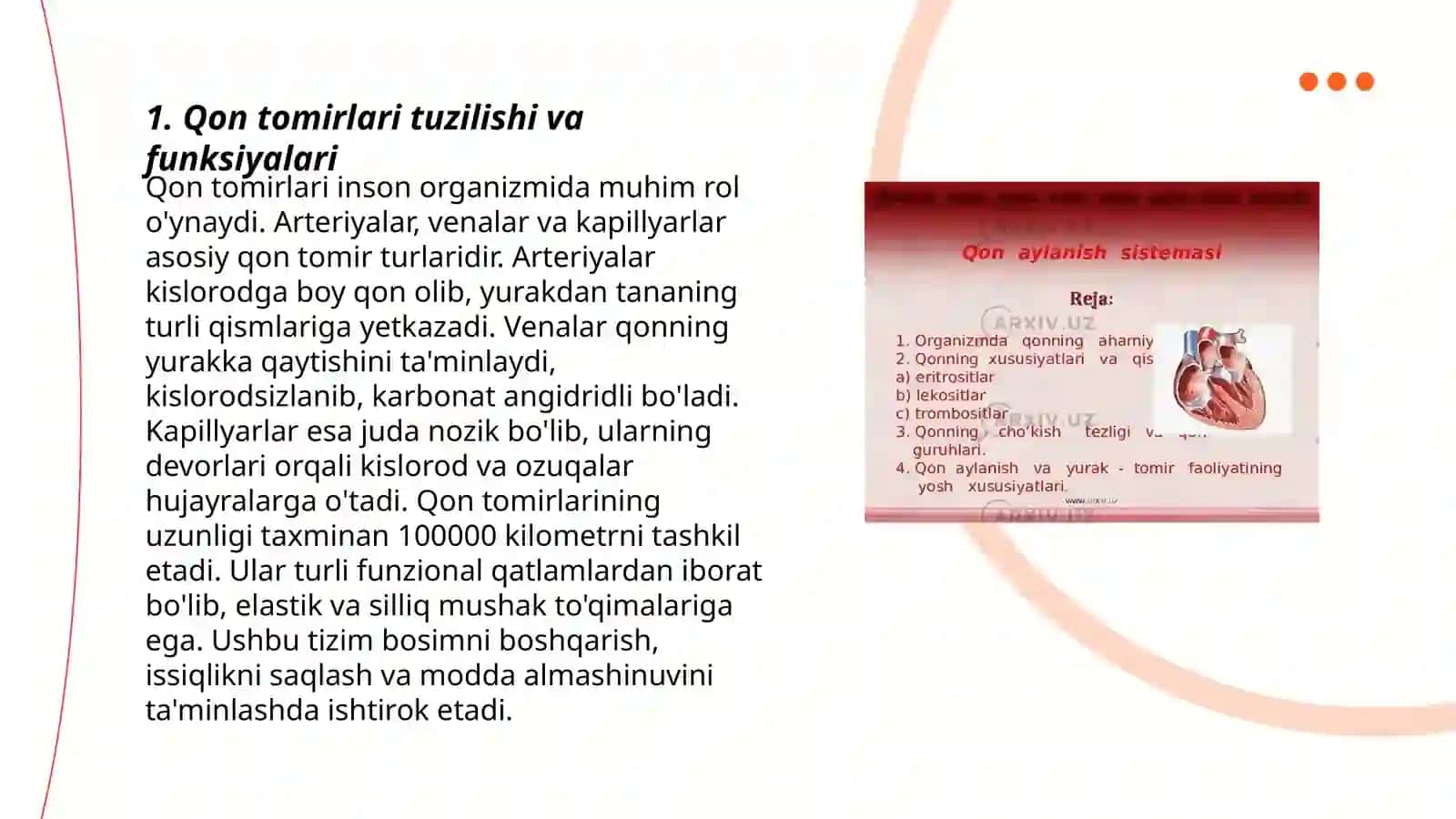 Qon tomirlari orqali moddalar almashishining biofizikaviy mexanizmi 3