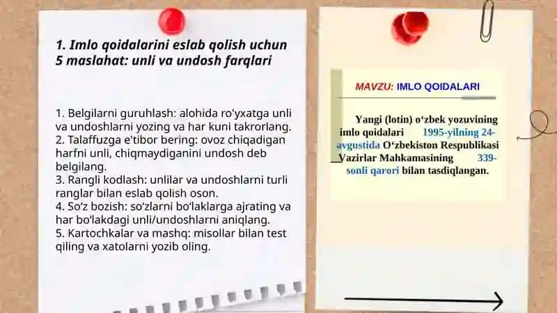 Imlo qoidalarini eslab qolish uchun 5 maslahat 3