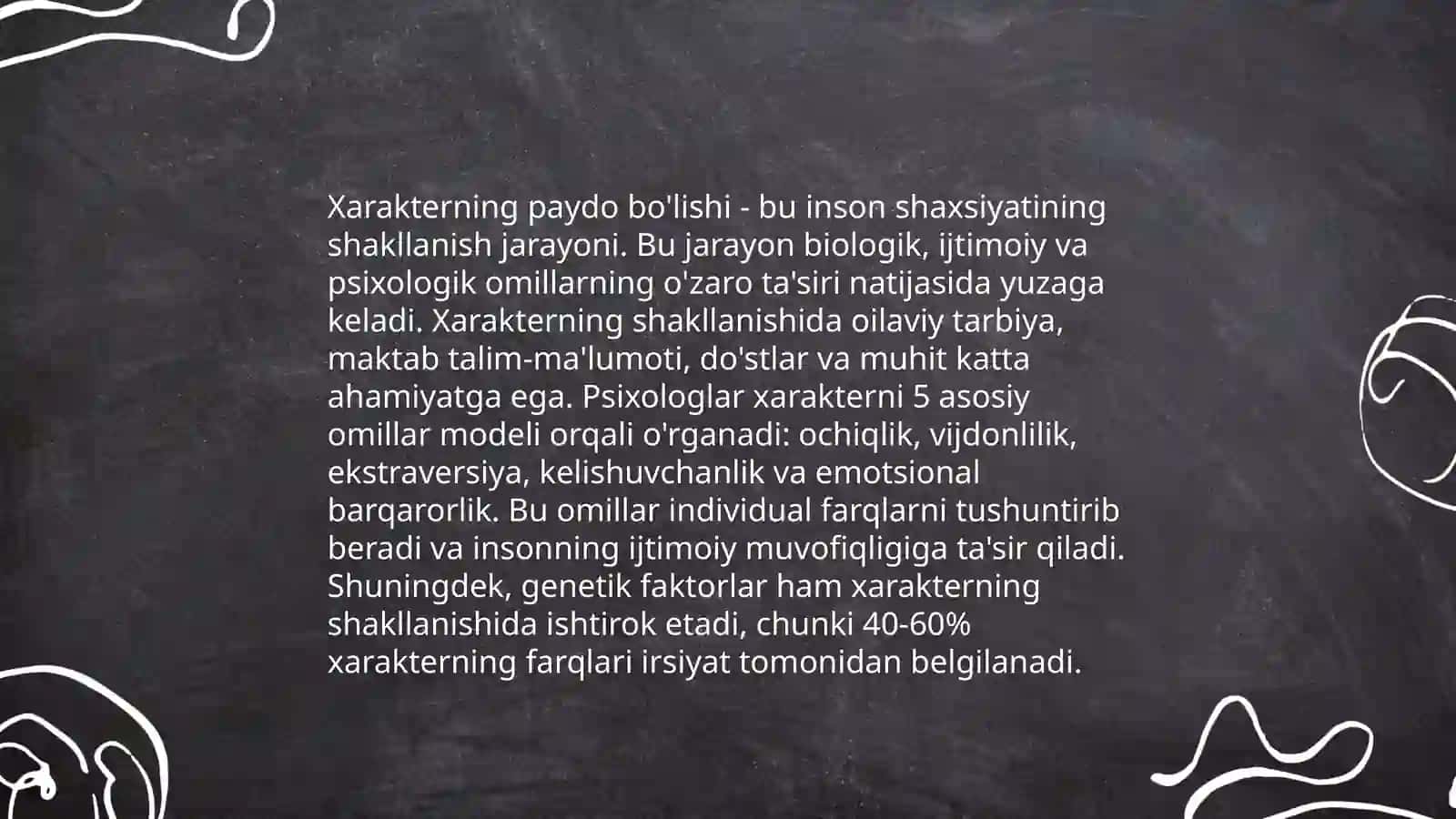 Xarakter haqida tushuncha 3