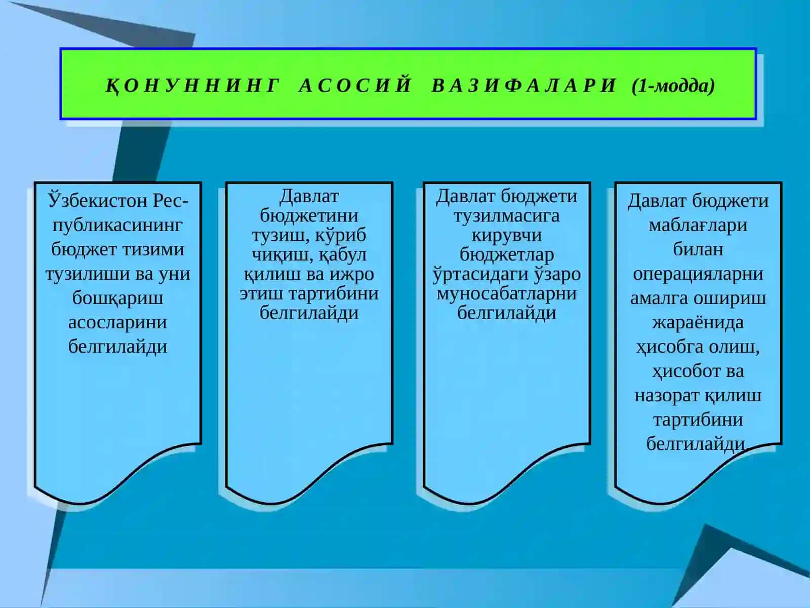 Ўзбекистон Республикаси бюджет тизими ва тузилмаси 3