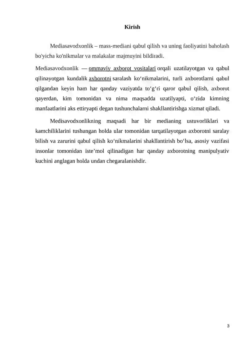 Mediasavodxonlik 3