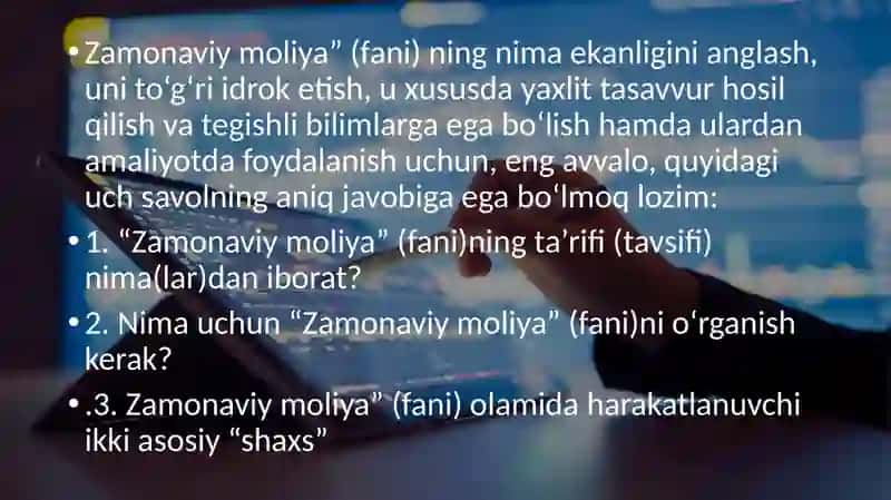Zamonaviy moliya 3