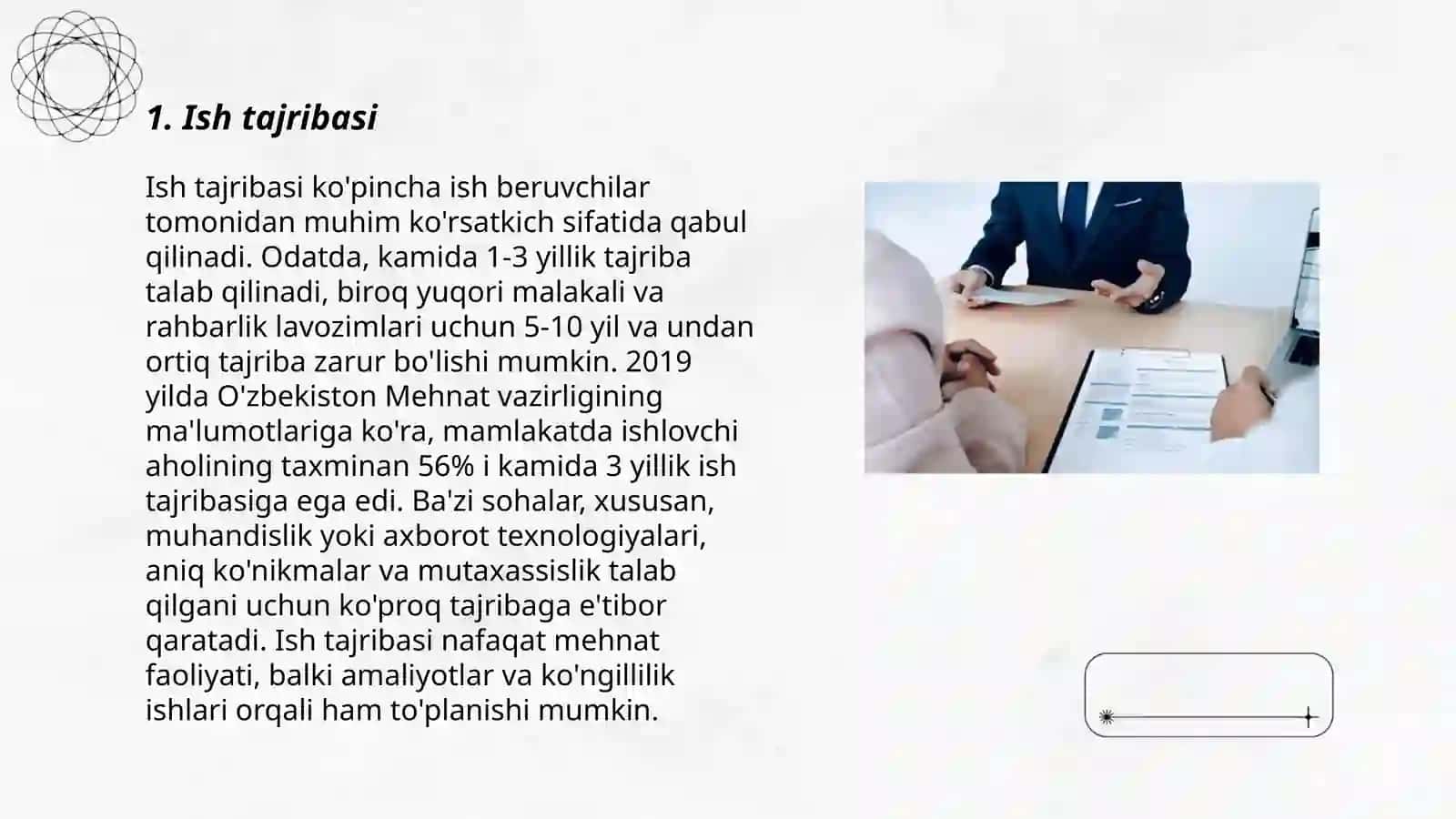 Standartlashgan intervyu blonkasini shakllantirish 3