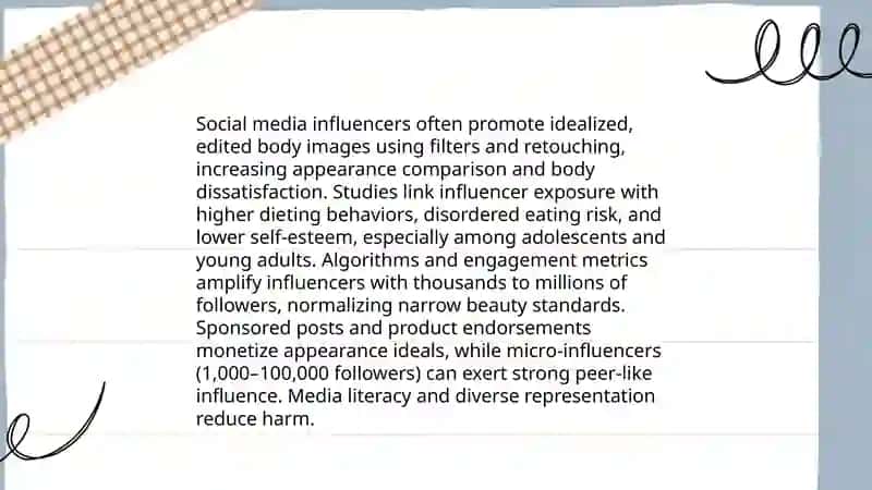 The influence of pop culture on body image 3
