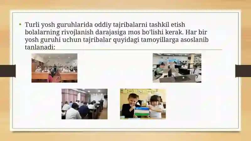 Turli yosh guruhlarda oddiy tajribalarni tashkil etish 3