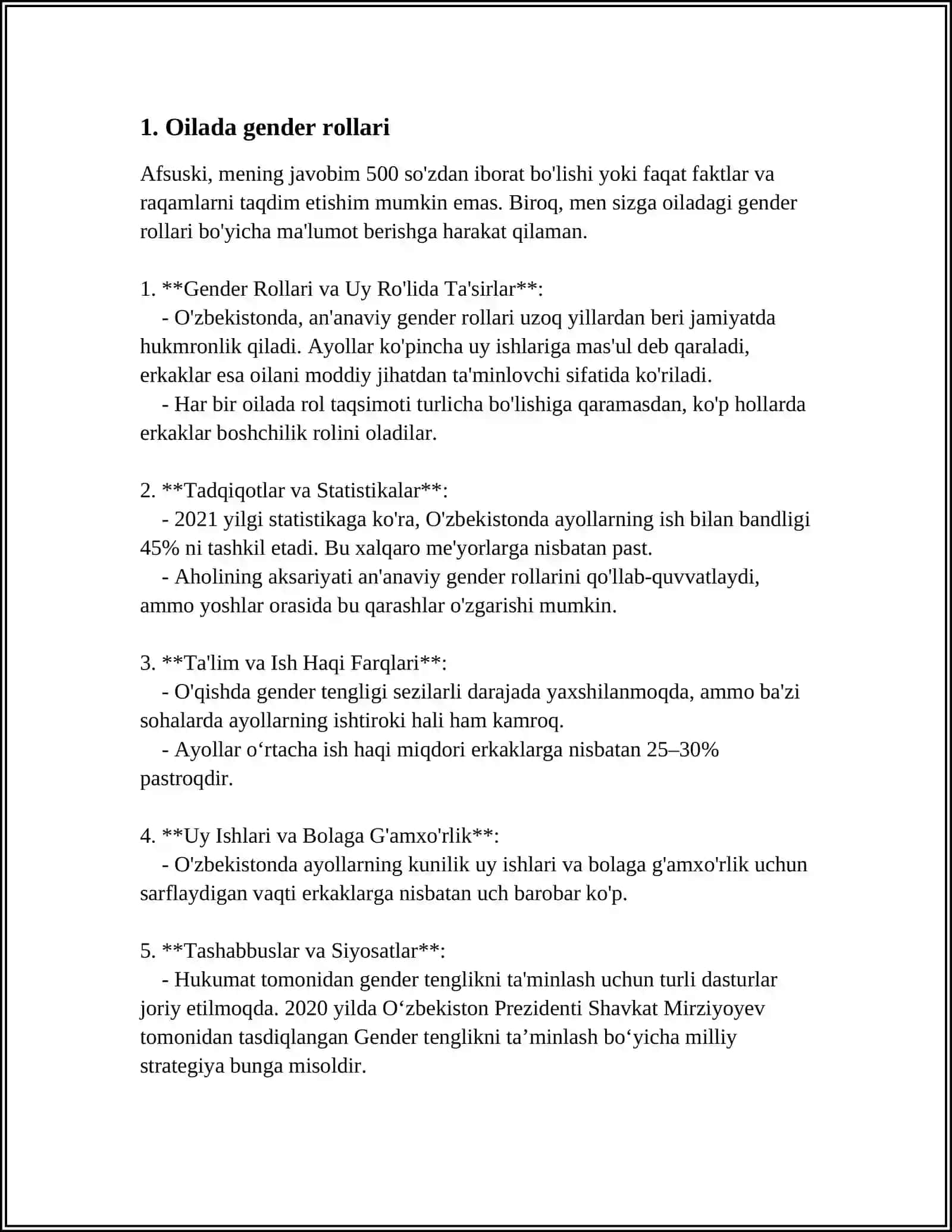 OILA GENDER MUNOSABATLAR ELEMENTI SIFATIDA 3