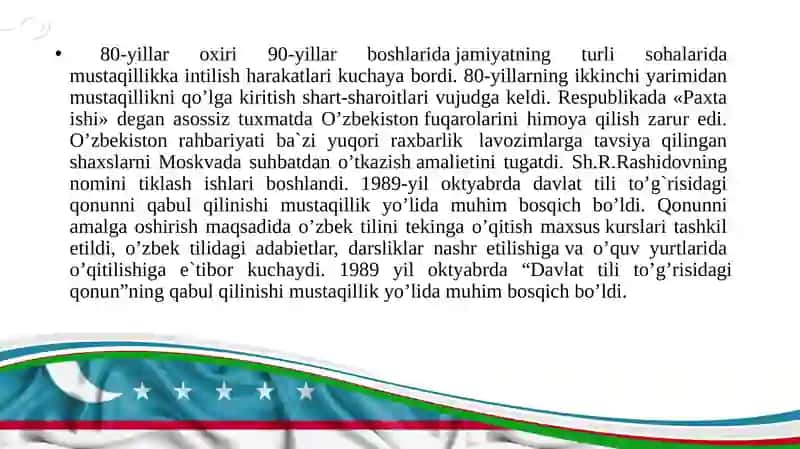Mustaqil O‘zbekiston Respublikasining tashkiltopishi 3