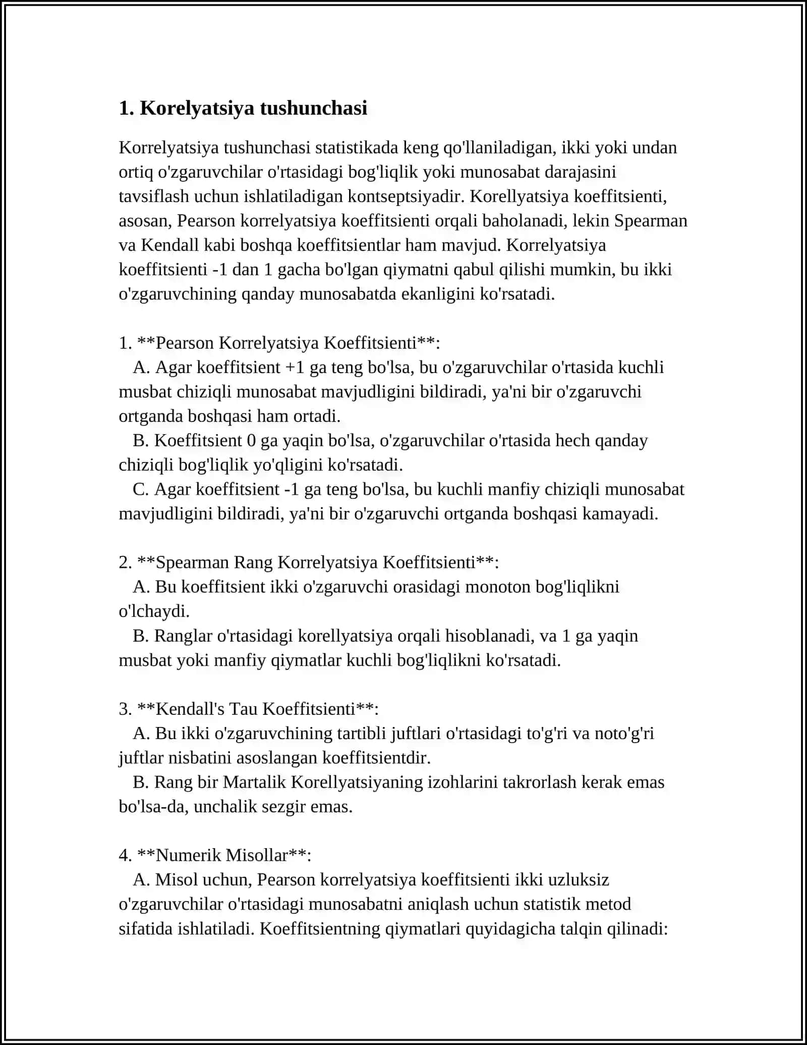 JUFT KORELYATSION-REGRESSION TAHLILI 3