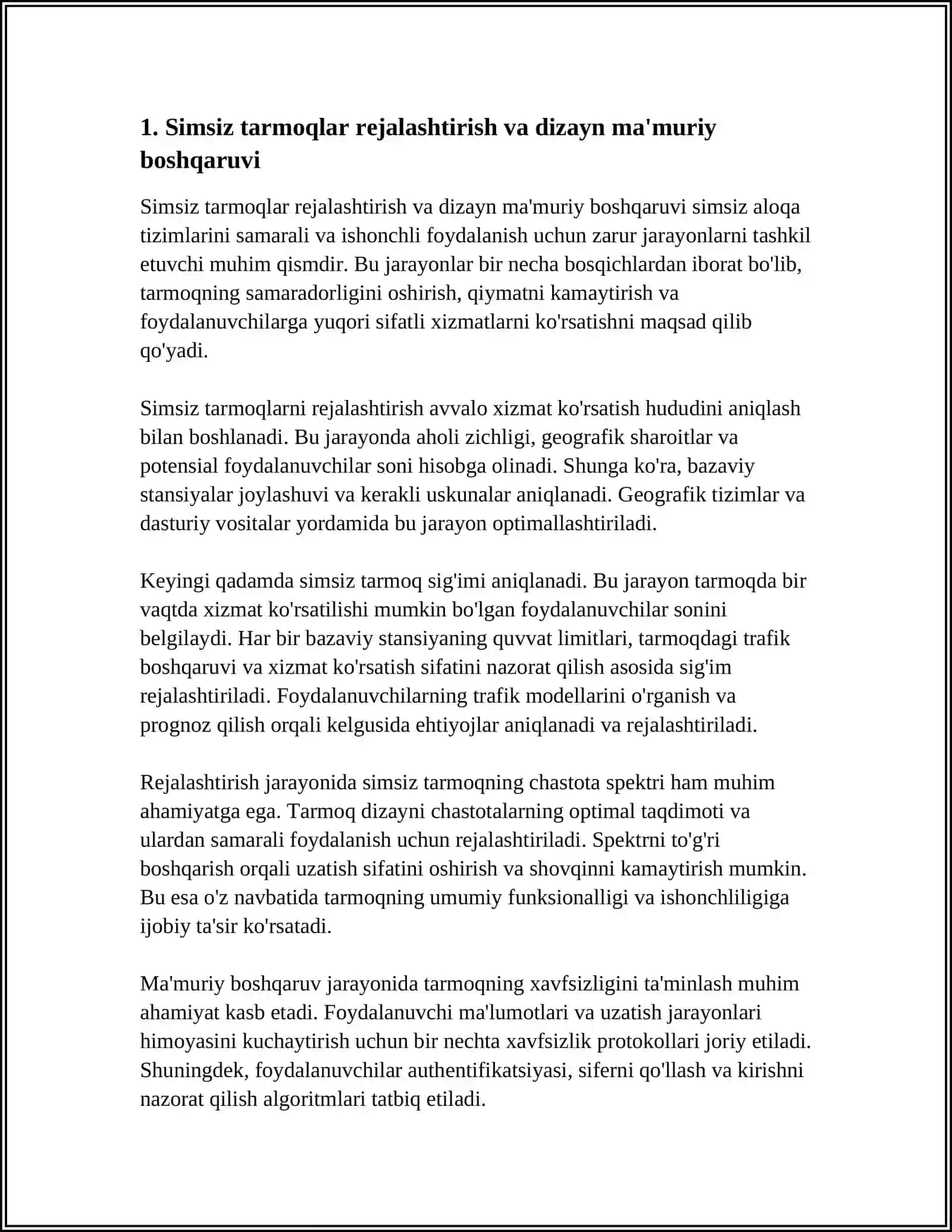 SIMSIZ TARMOQLARNI MA'MURIY BOSHQARISH 3