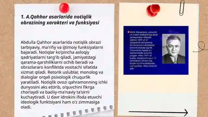 A.Qahhor asarlarida nutq va notiqlik masalalari 3