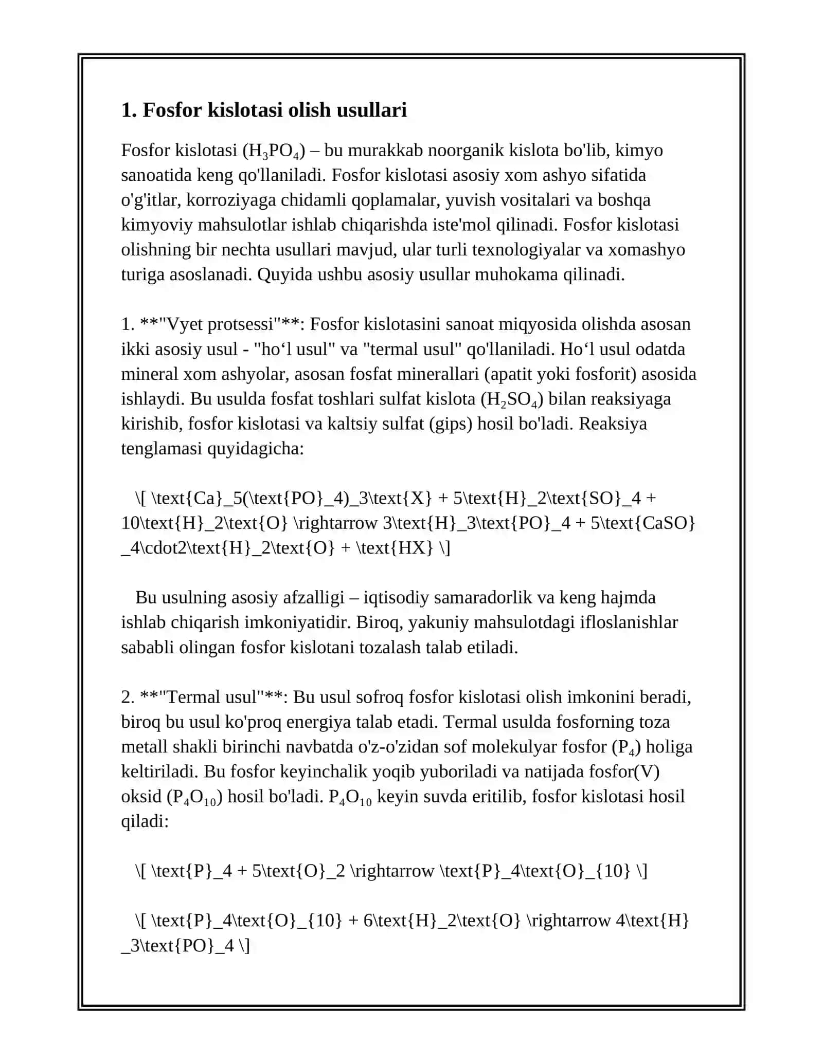 EKSTRAKSINON FOSFOR KISLOTA OLISH 3