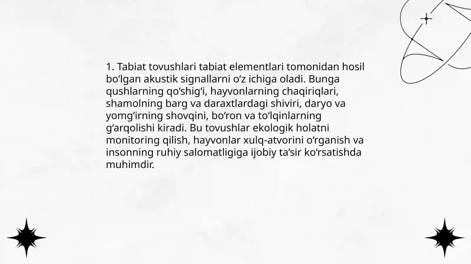 Atrofimizdagi tovushlar 3