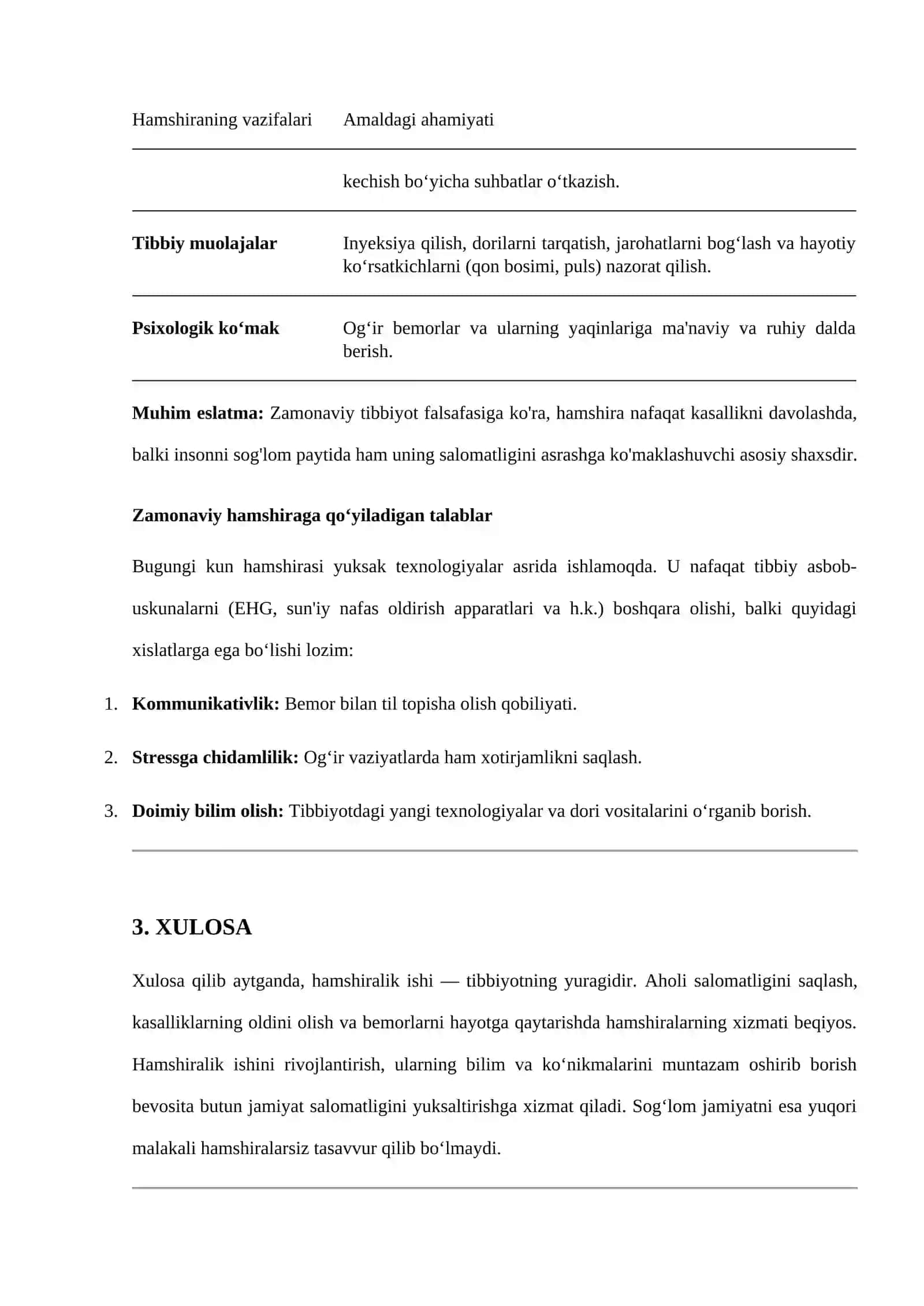 Hamshiralik ishi va salomatlik 3