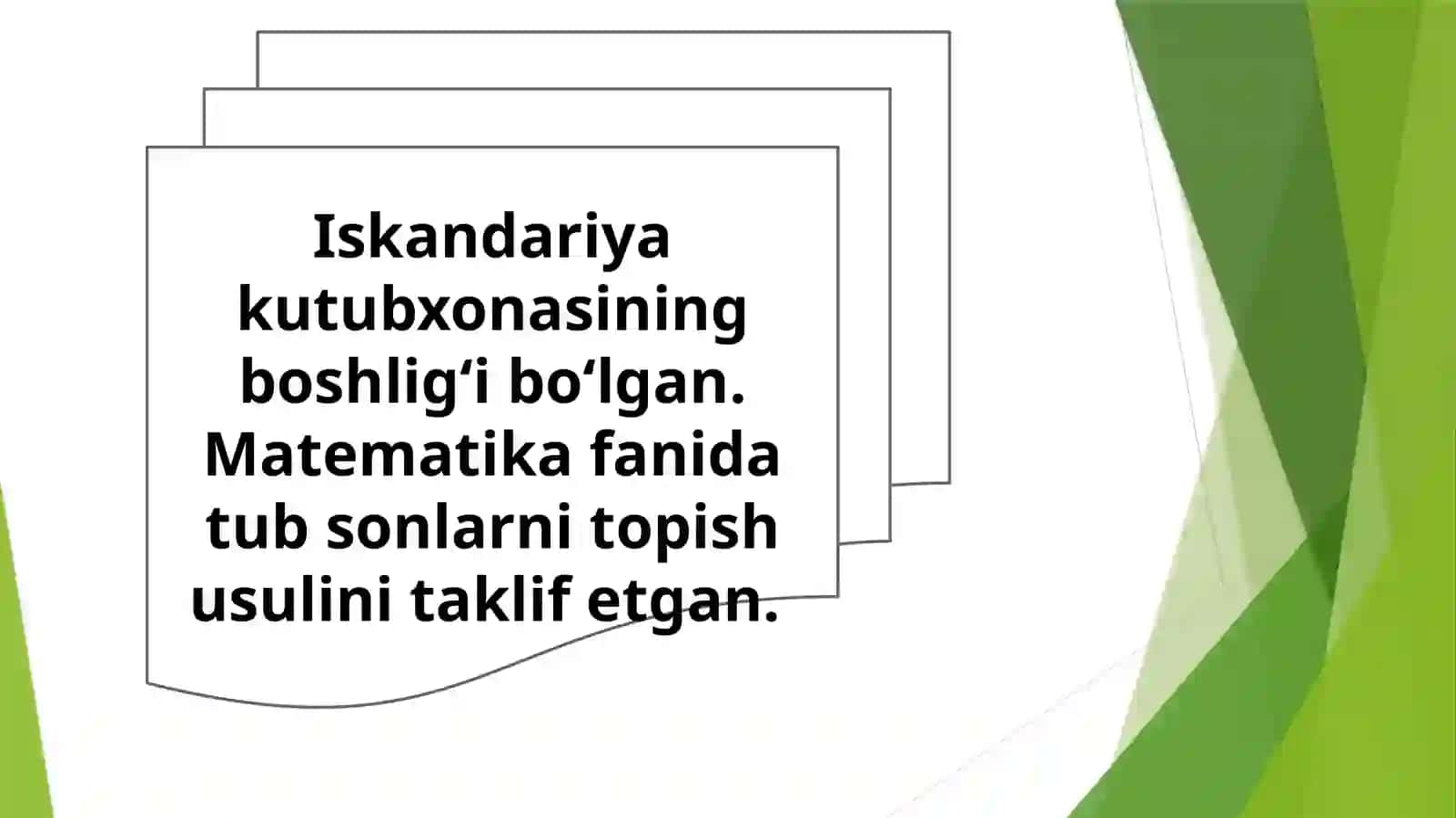Yevklid va Erotosfen hayoti va ijodi 3
