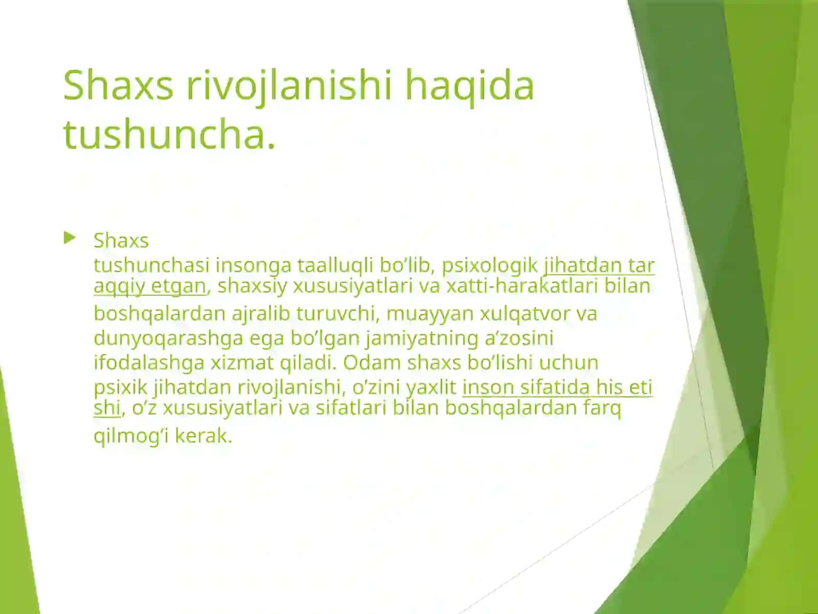 Shaxs rivojlanishining yoshga bog'liq xususiyatlari 3