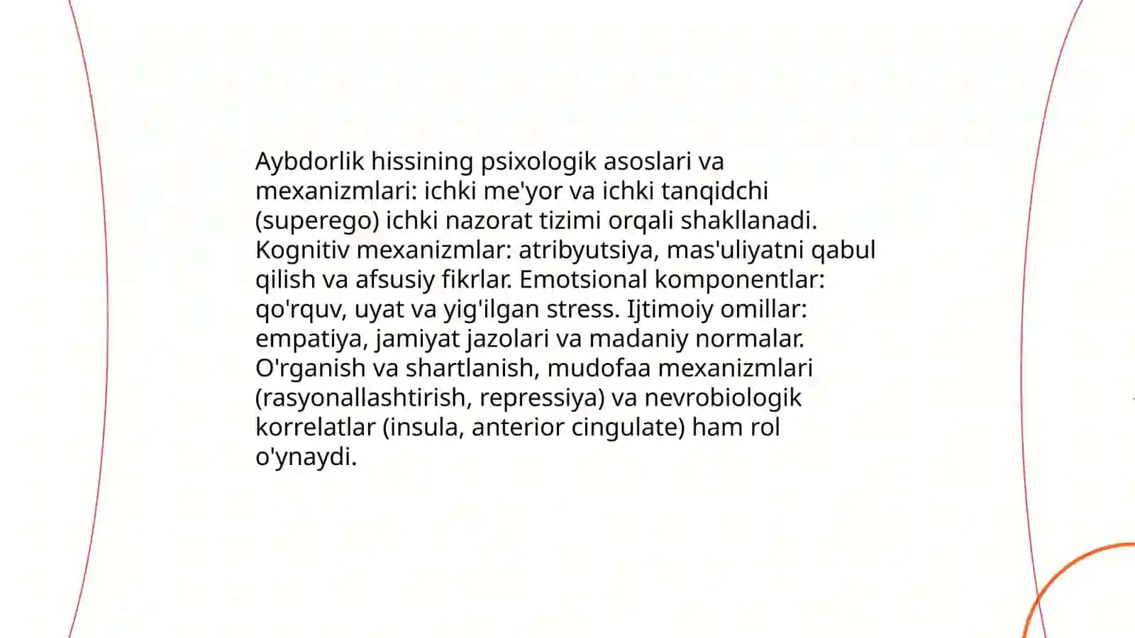 Aybdorlik hissini korreksiya qilish 3