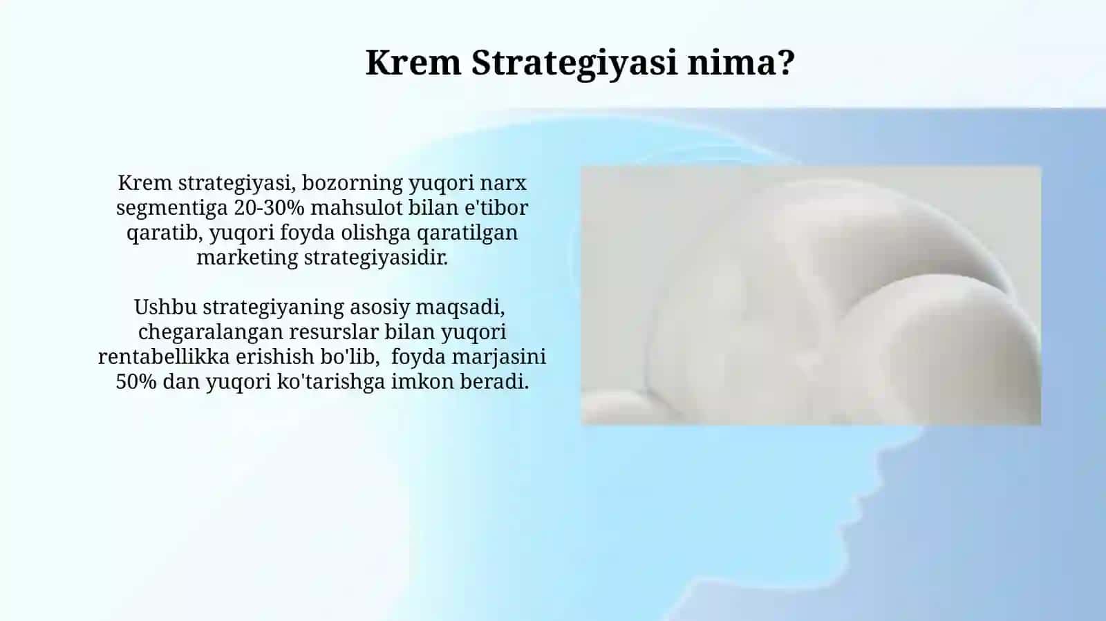Cream strotegiyasi va undan samarali foydalanish 3