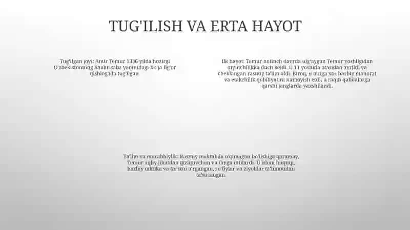 Amir Temur - Buyuk Davlat Arbobi 3