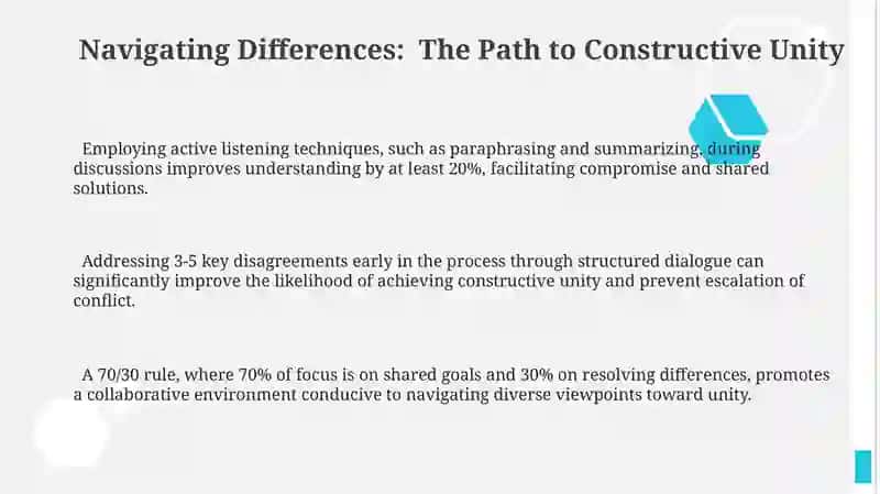 Unity in paragraphs 3