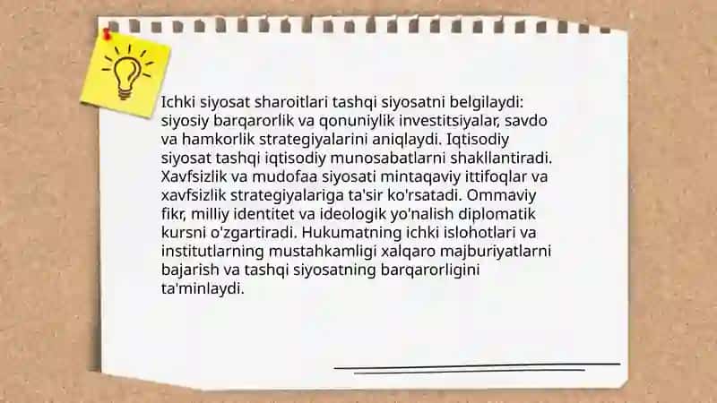 Ichki va tashqi siyosatning özaro bog’liqligi 3
