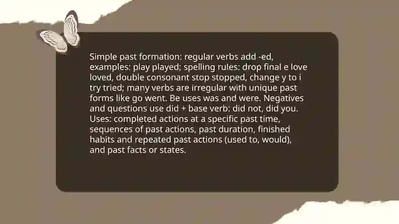 Past Tense in English 3