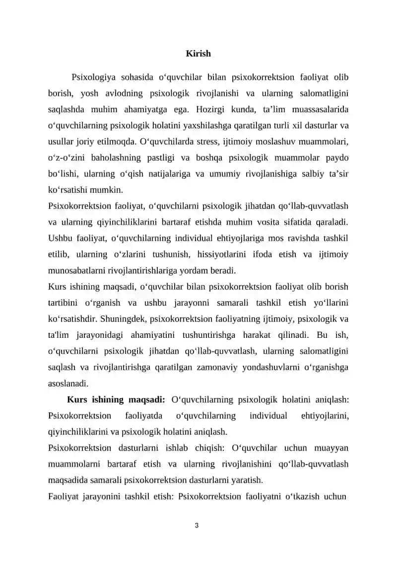 Psixologiya va Psixokorrektsion Faoliyat 3