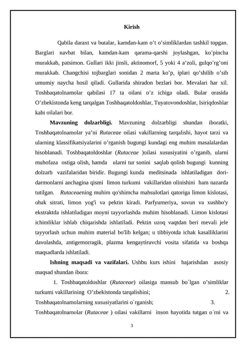 Toshbaqatolnamolar Qabilasi 3