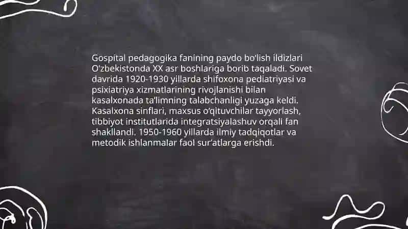 Gospital pedagogika fanining rivojlanish tarixi 3