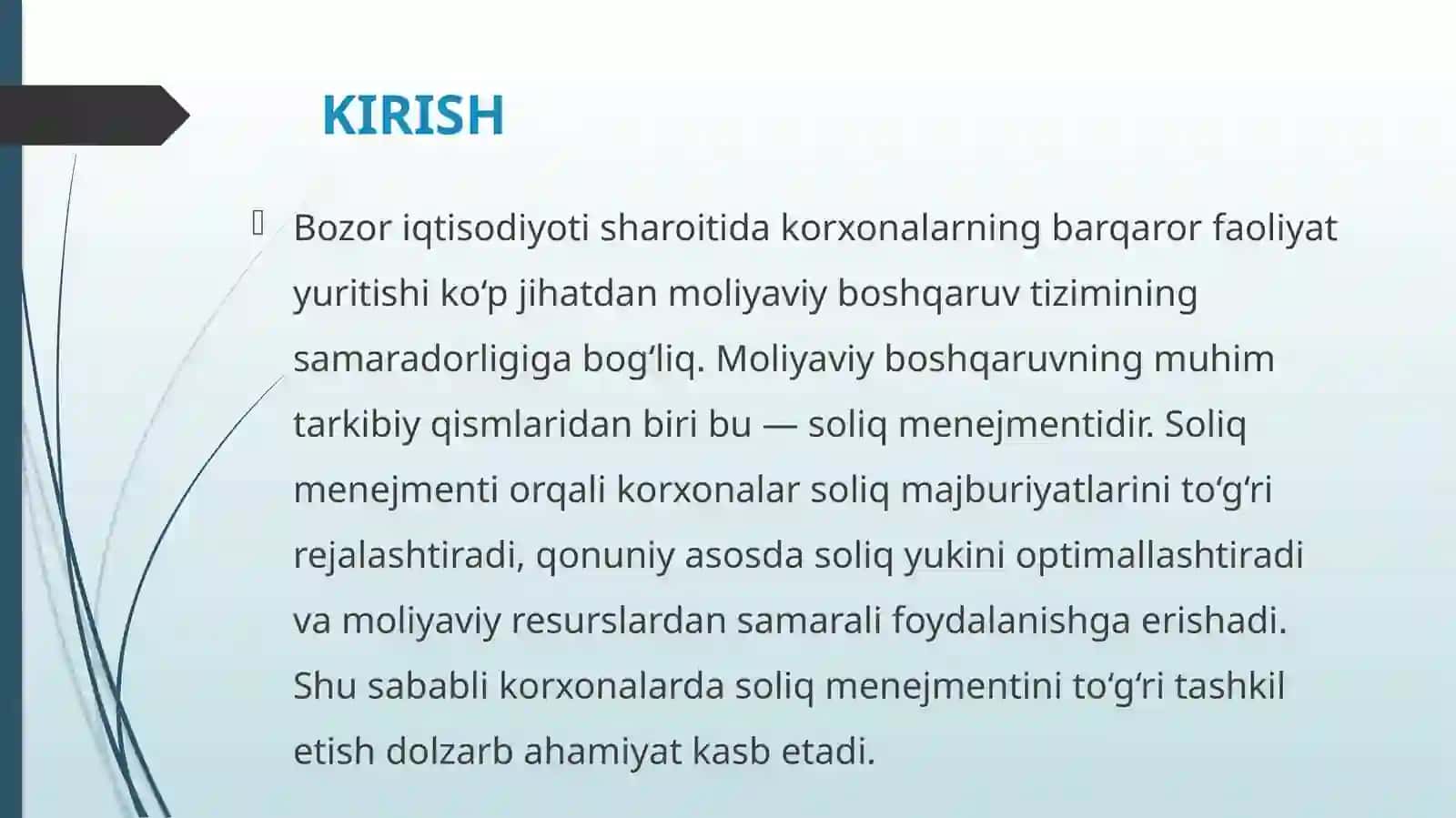 Korxonalarda soliq menejmentini tashkil etish 3