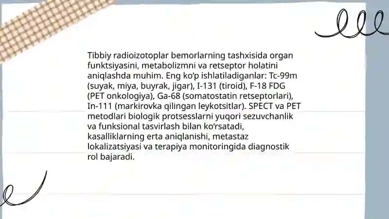 Yadro kimyosining tibbiyotdagi o‘rni 3