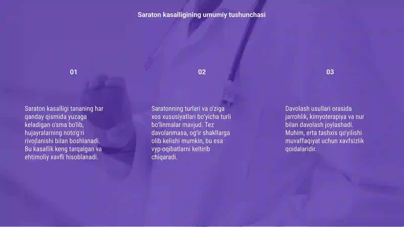 Saraton kasalliklari haqida tushuncha 3