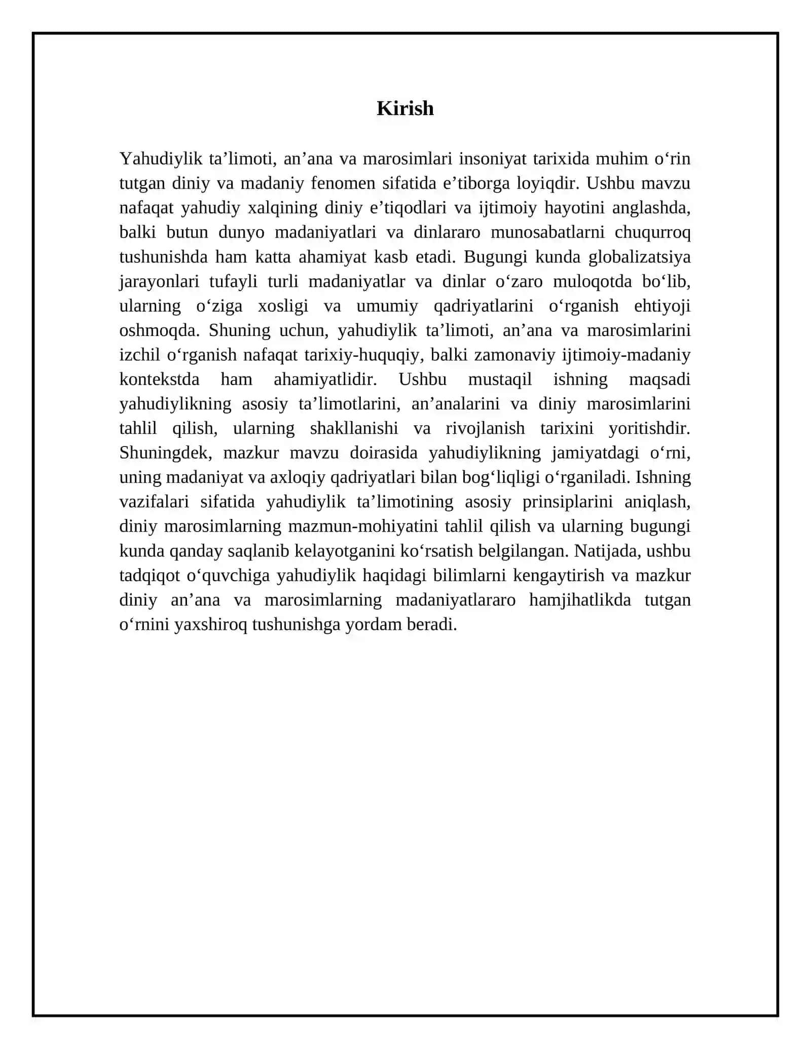Yahudiylik ta'limoti, an'ana va marosimlari 3