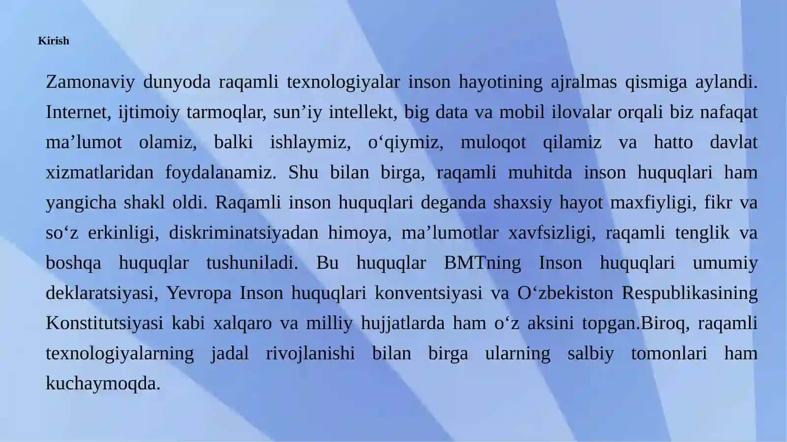 Raqamli inson huquqlari va mas’uliyatining buzilishi. 3