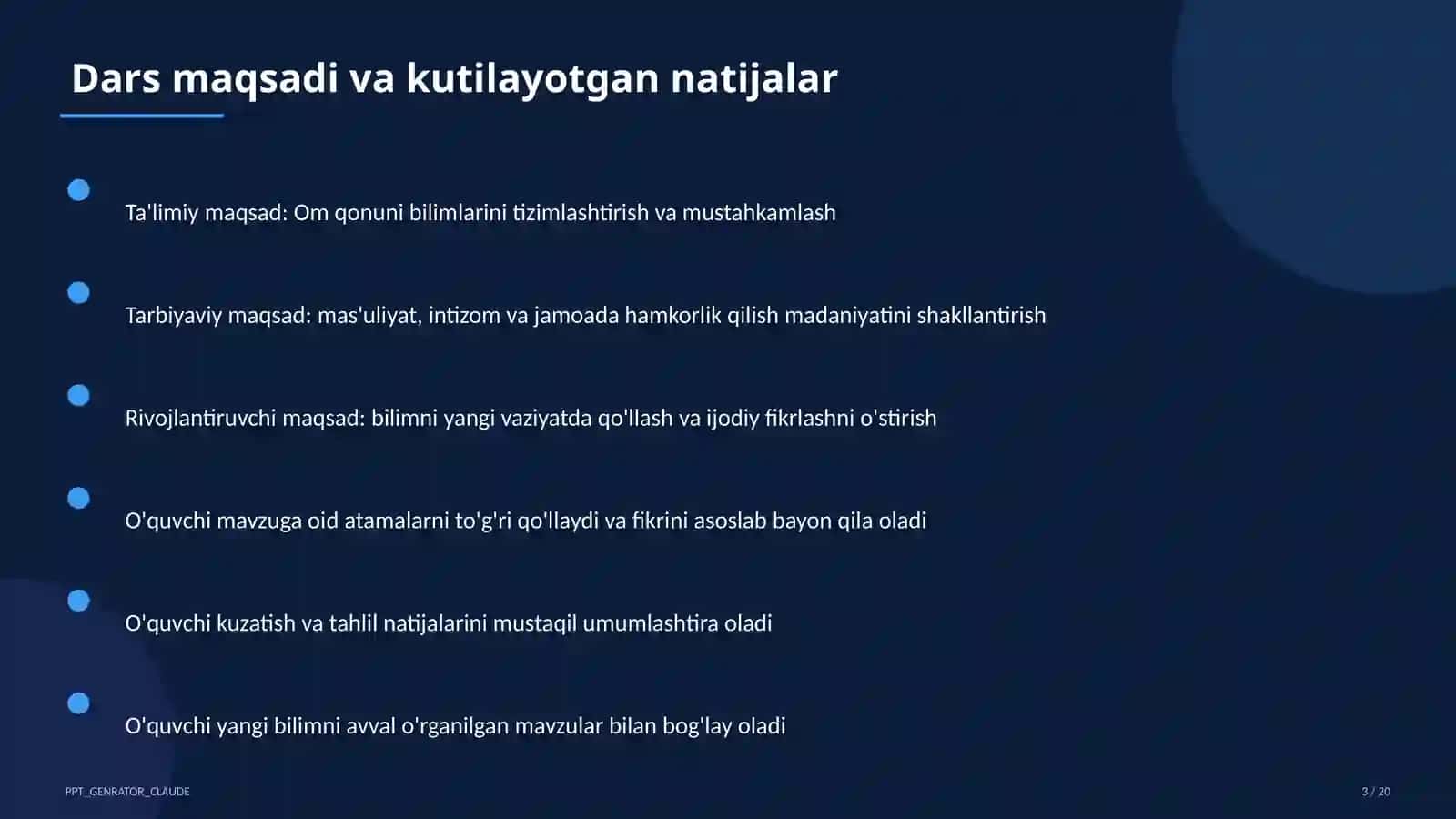 Om qonuni (8-sinf) 3