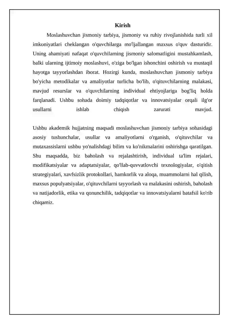 Adaptiv jismoniy tarbiya bo'yiicha o'rgatish usullari 3