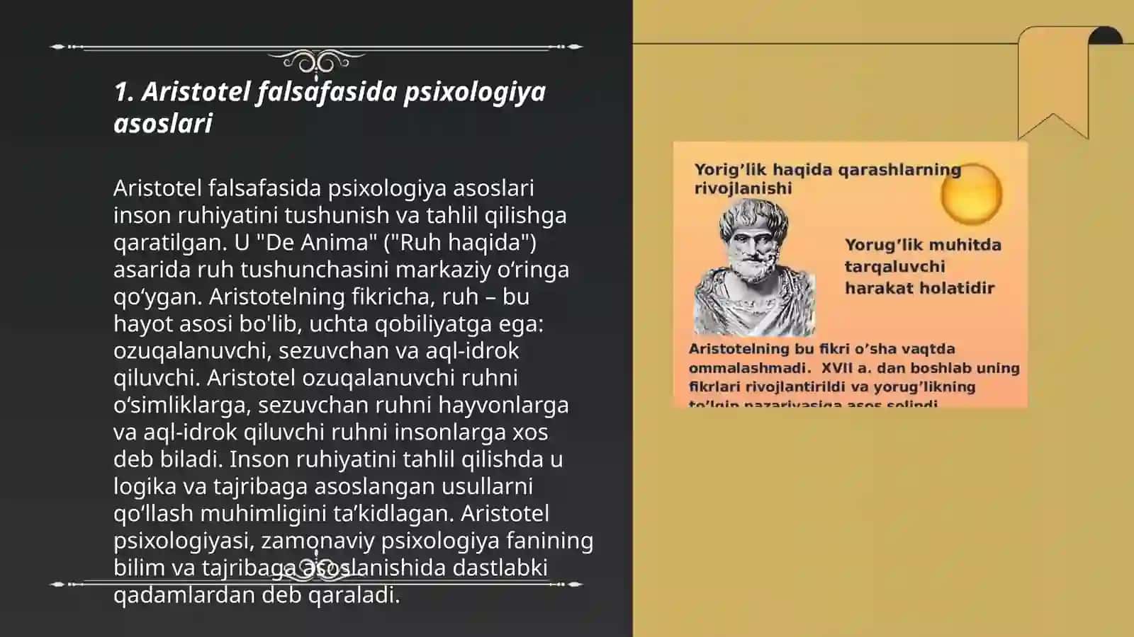 Aristotelning psixologiya faniga doir qarashlari 3