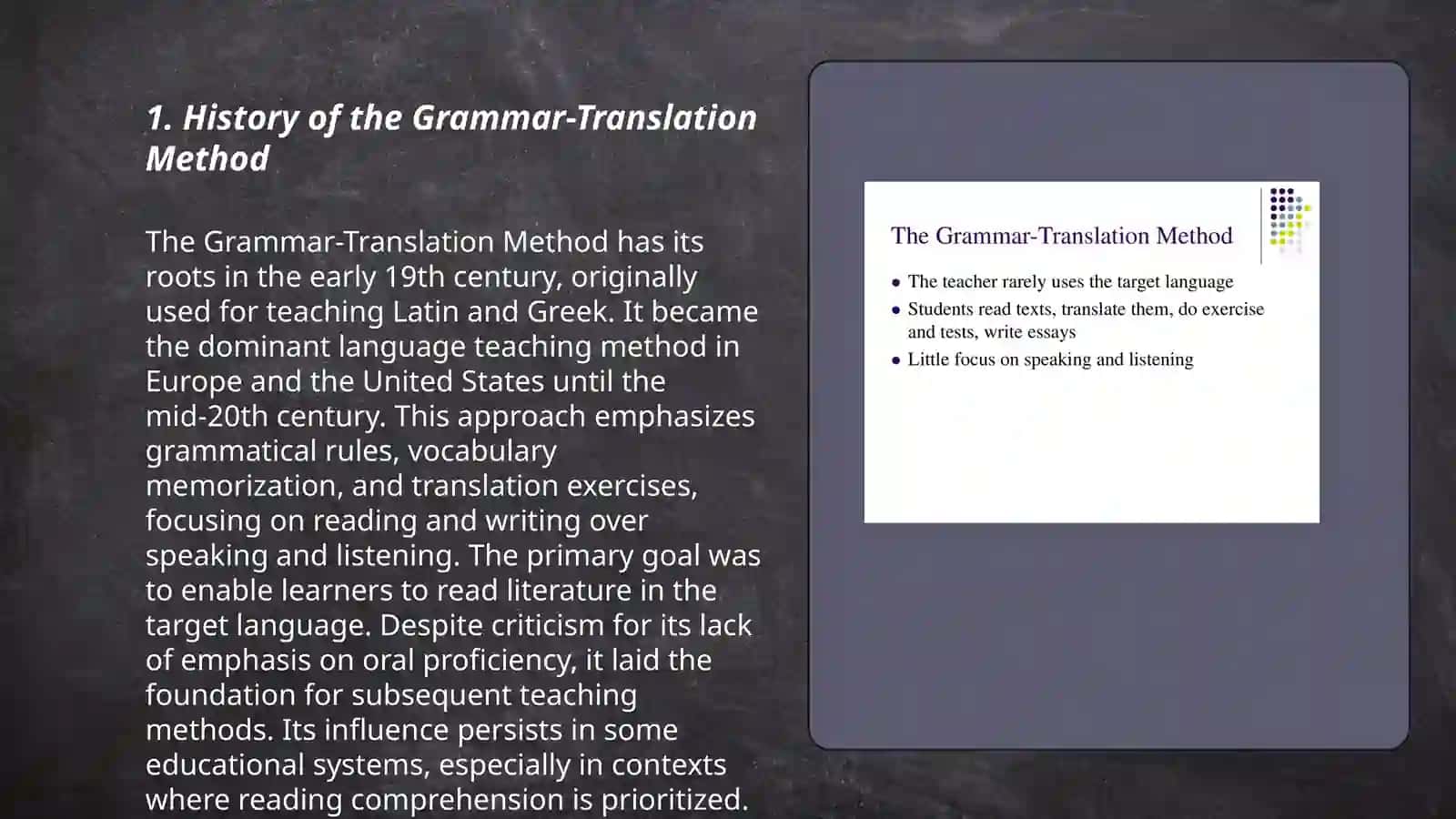 Grammar-Translation Method and its Peculiarities 3