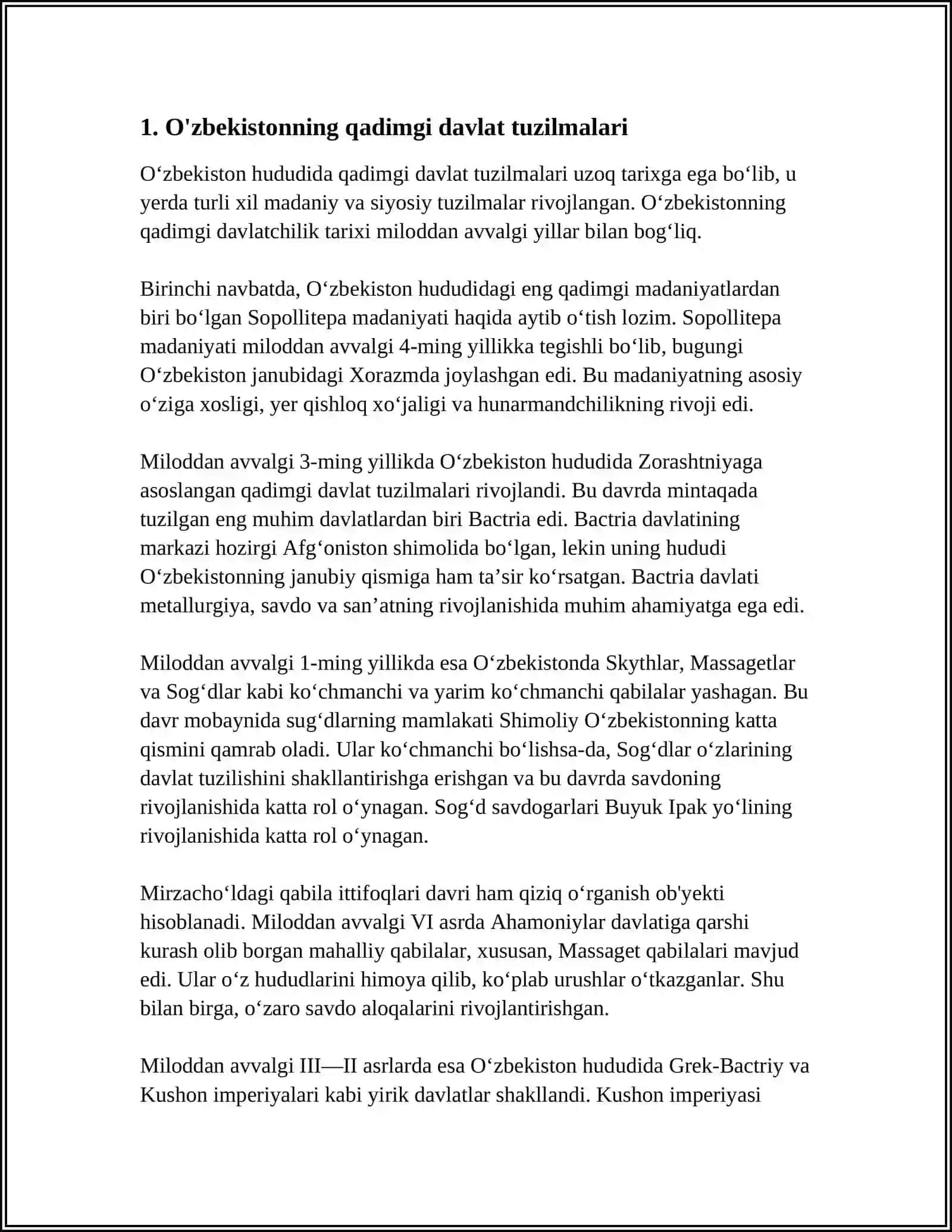 O'ZBEKISTON DAVLATCHILIGINING TARIXIY BOSQICHLARI 3
