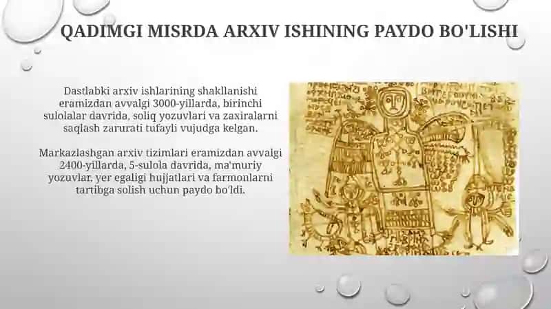 Qadimgi Misr davlatida arxiv ishlari tarixi 3