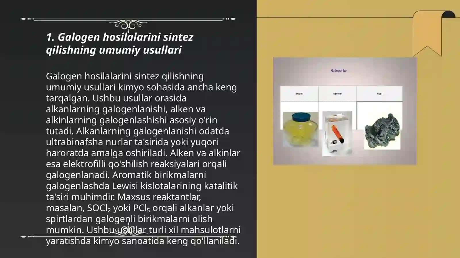 Galogen hosilalarini sintez qilish usullari. Etilbromid (n-butilbromid) sintezi 3