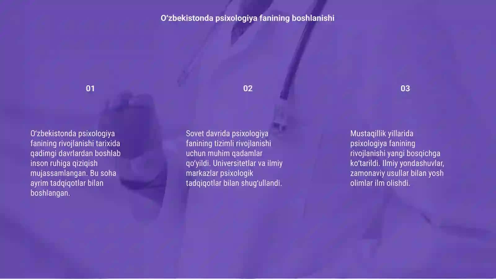 Oʻzbekistonda psixologiya fanining rivojlanish tarixi 3