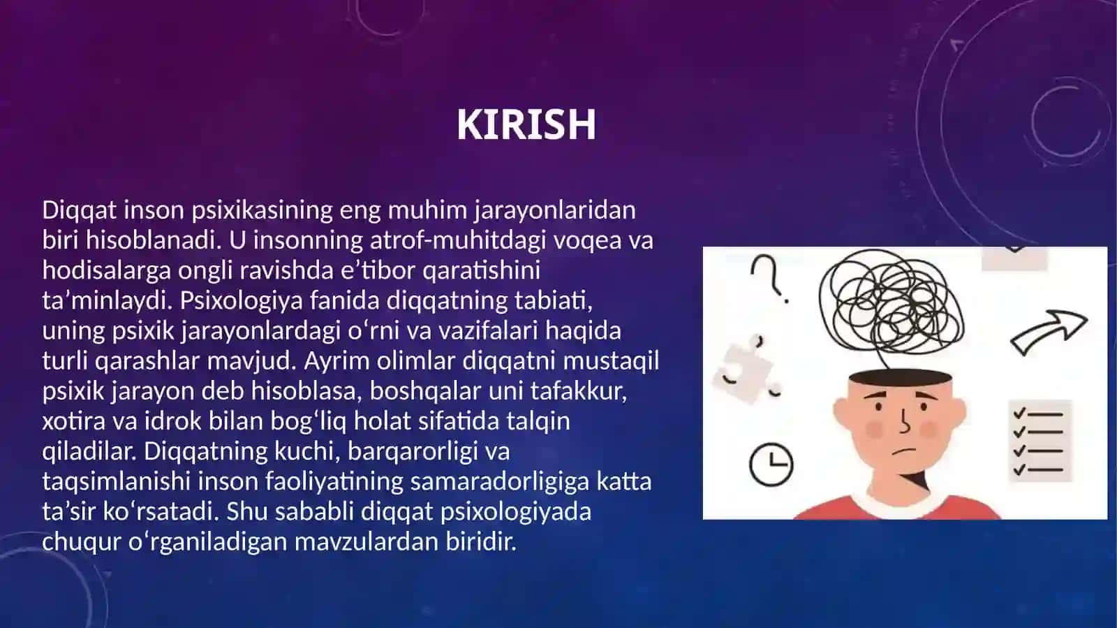 Diqqatning psixik o'rni haqidagi bahslar va uning tabiati 3